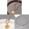Necklace Geometric Metal Pendant Chain For Women Fashion Party Accessory