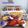 Dragon Ball Son Goku Pattern Bedding Home Decoration Birthday Gift (1 * duvet cover + 2 * pillowcase, without core)