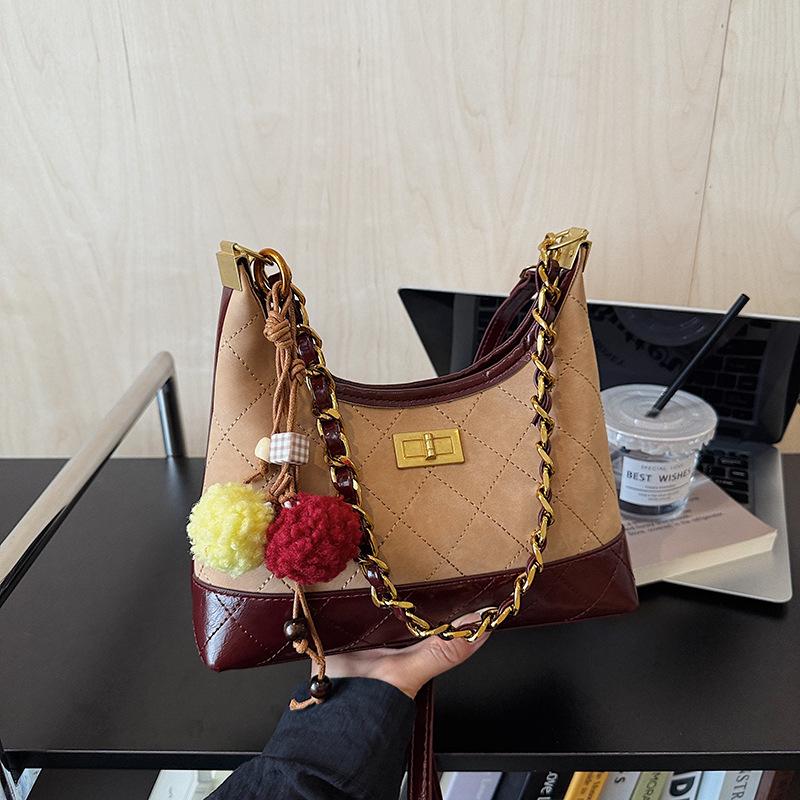 Korean Trendy Diamond Lattice Chain Crossbody Bag - 2025 Women s Versatile Shoulder Bag