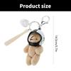 Plush Bear Keychain with Helmets Fashionable Bag Decorative Pendant Creative Soft Stuffed Animal Charm for Backpacks