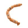 Durable Four-Section Hot Dog Shaped Chew Toy for Dogs with Sound Feature