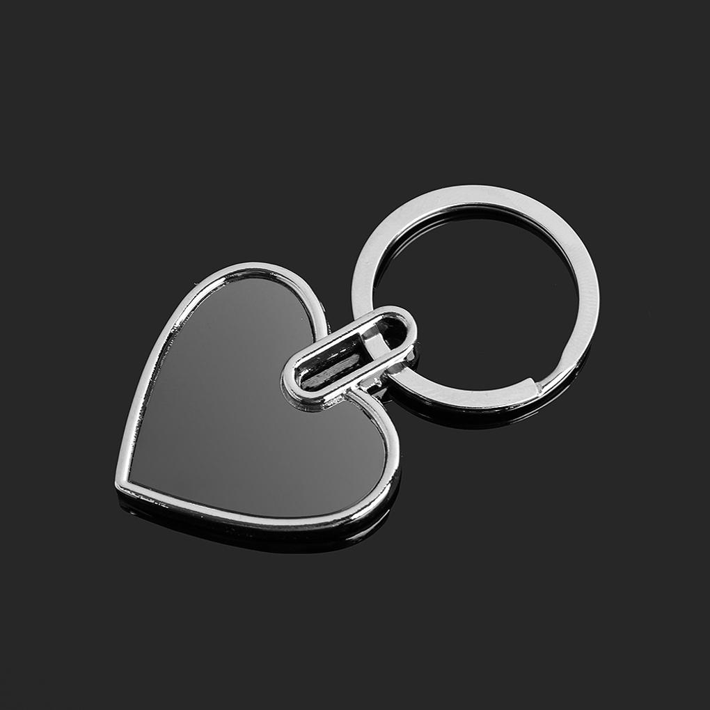 Black Heart Keychain Keyring Metal Car Key Holder