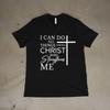 Ich kann alles durch Christus tun Shirt Christlicher Bibelvers Kreuz T-Shirt Geschenk