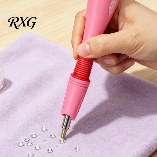 Hotfix Rhinestone Tool with 7 Tips Applicator Kit Tips, Hot Fix Setter Wand Tool, for DIY Clothing Fabric Craft Projects Shoes Bags Easy