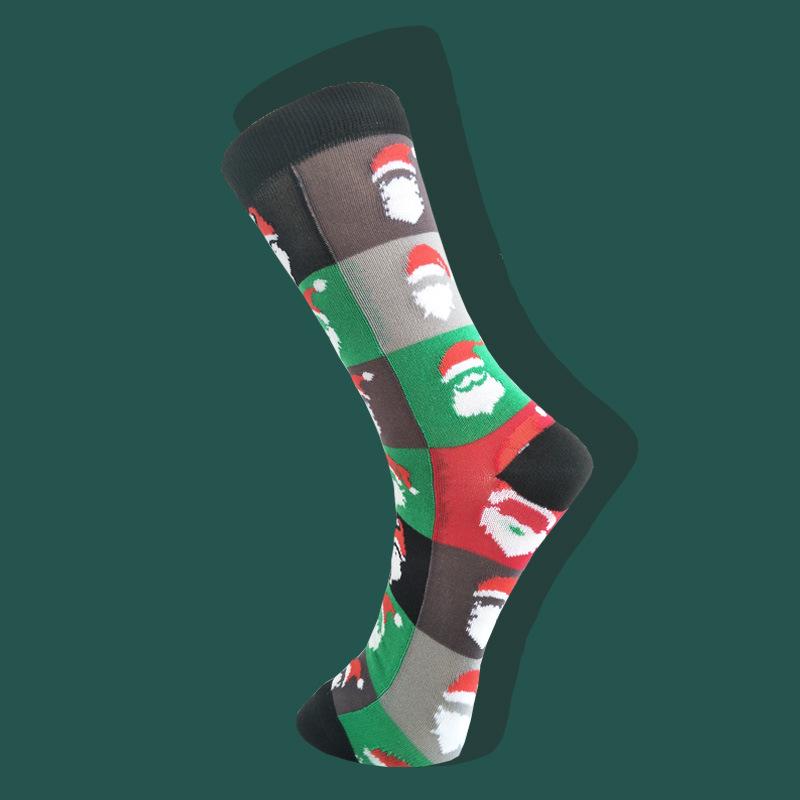 

Рождественская серия Носки спортивные с оленями: Мультяшный тренд до середины икры для пар One Size