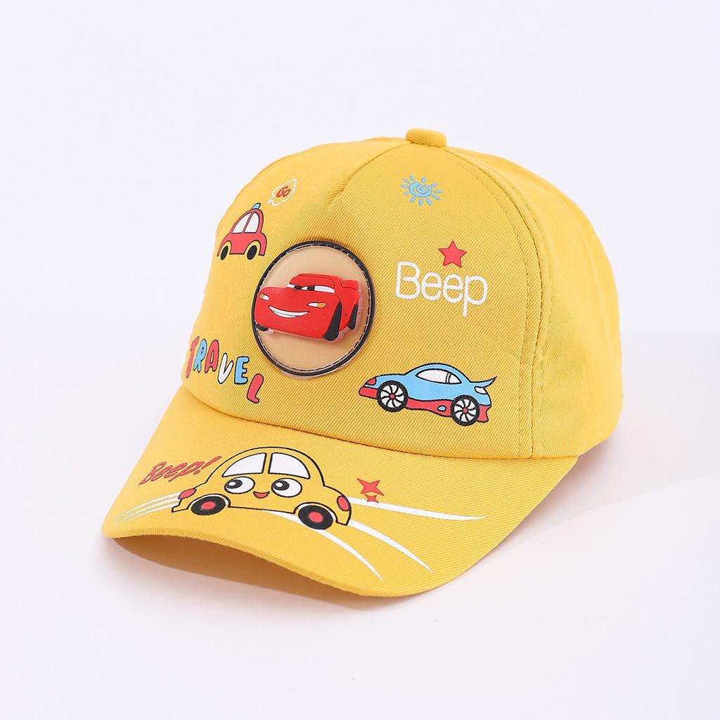 Hat Car Printing Led Light Cartoon Baseball Cap Sun Cap Spring And Autumn Men'S And Children'S Cap