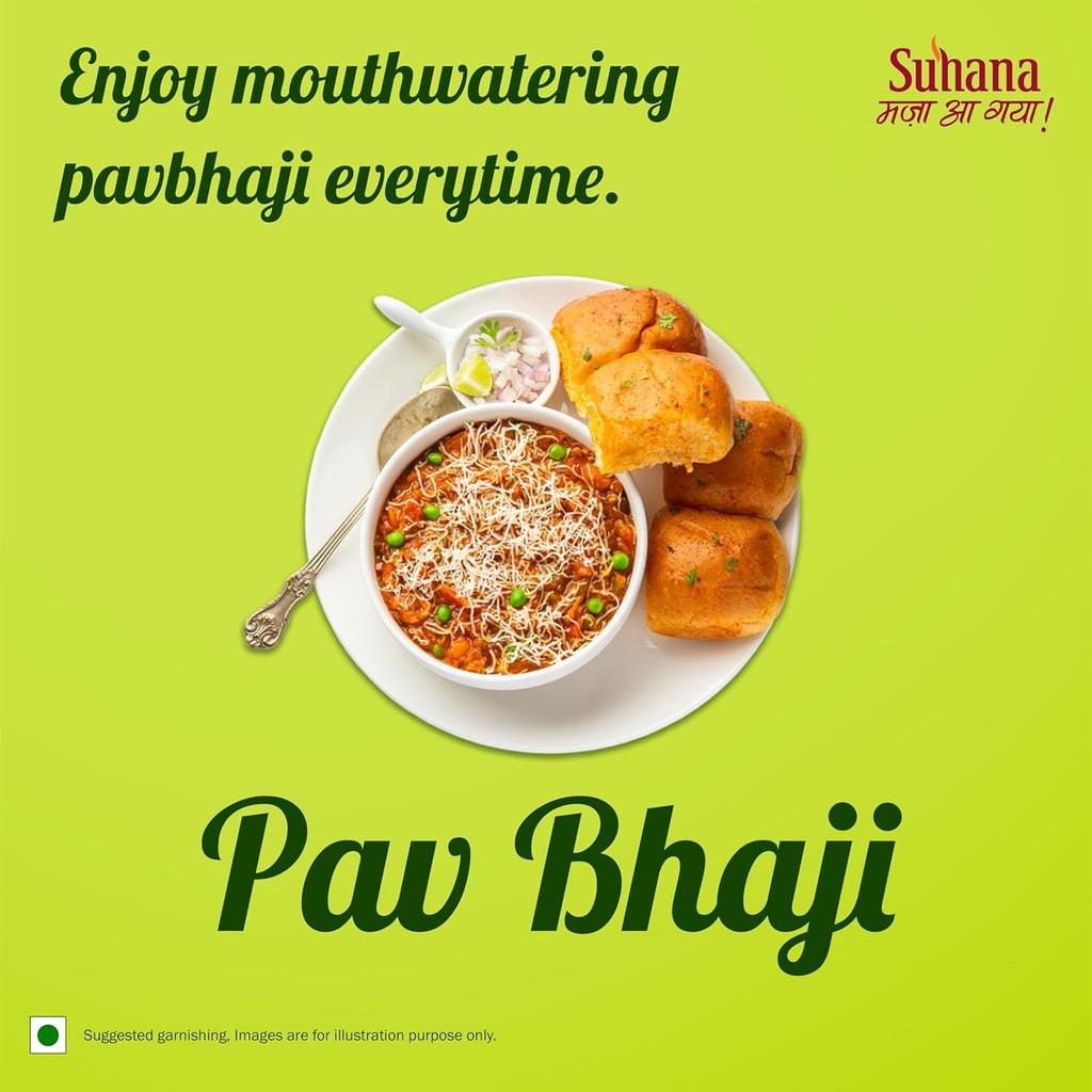 Suhana Pav Bhaji Masala Spice Blend For Street Style Vegetable Curry Rich Aroma Seasoning Mix 100 g Kitchen Pack
