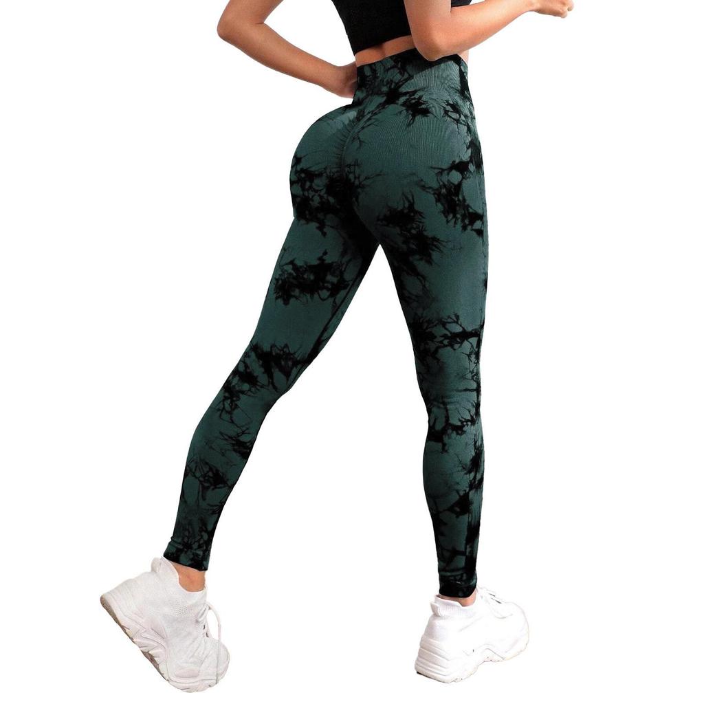 Seamless Tie-Dye High Waist Peach Hip Yoga Leggings