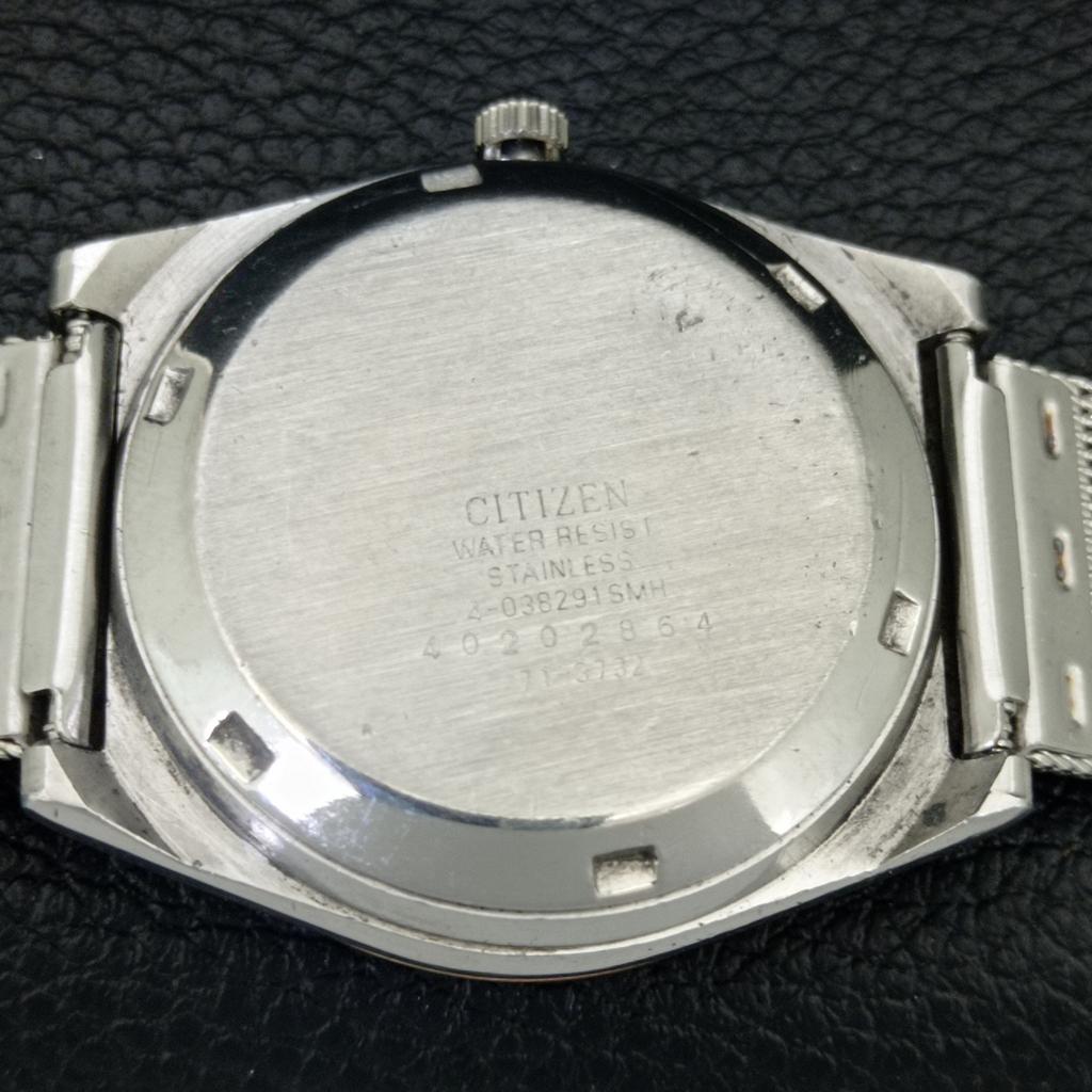 VINTAGE CITIZEN AUTOMATIC 8200 JAPAN MENS BLUE COLOR DIAL WATCH a709310-1