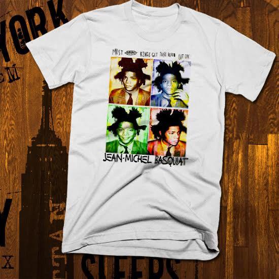 New York Graffiti T-Shirt Abstract Afro Picasso Modern Art New Cotton Tee L