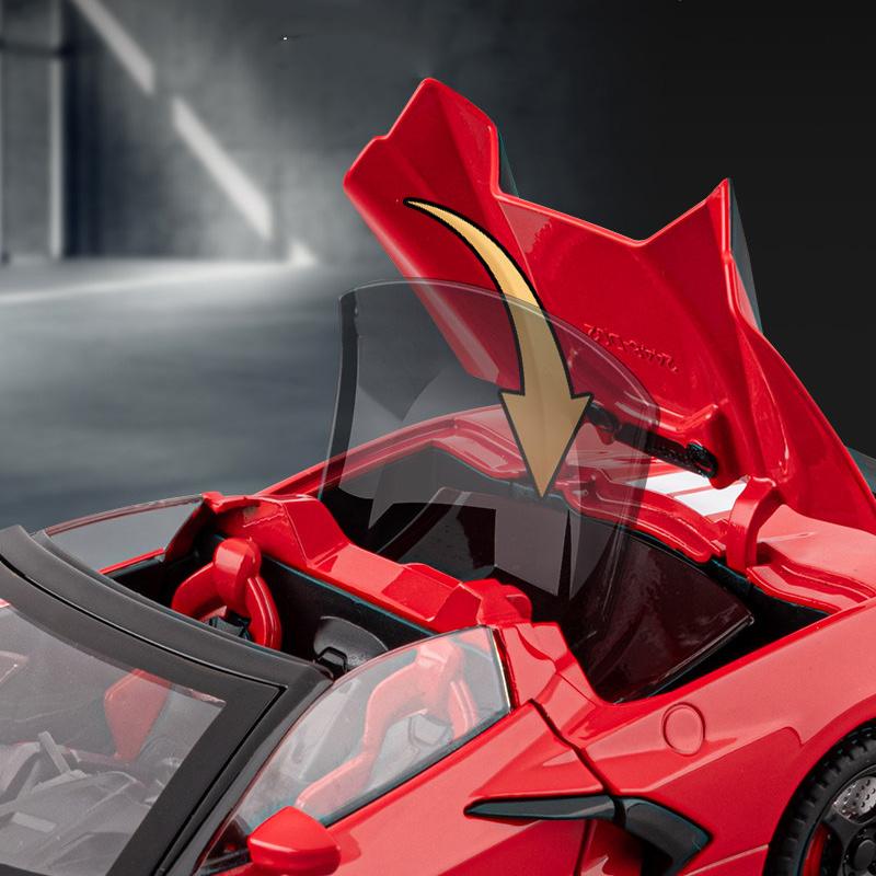 1:24 Corvette C8 R Alloy Sports Car Model Diecast Metal Track Racing Vehicles Car Model Simulation Sound and Light Kids Toy Gift