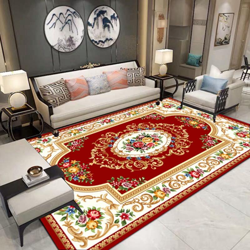 Retro Bohemian Nordic Carpet Living Room Coffee Table for Home Use Modern Bedroom Fully Covered Bedside Mat Room Home Decor