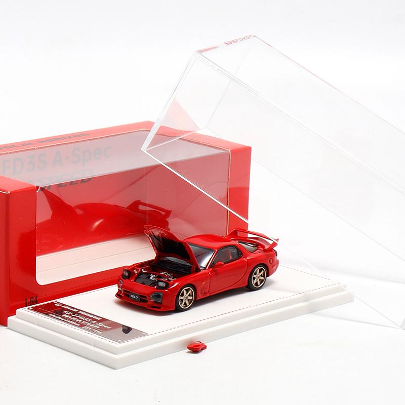 Focal Horizon FH 1:64 RX7 FD3S A Spec versión de capó abierto amarillo/rojo colección de modelos de coches fundidos a presión mi красный