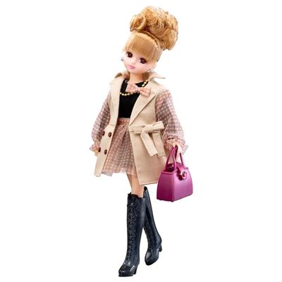 Takara Tomy Doll Airy Trench Pretend Play Toy for Ages 3 and Up Licca-chan LD-17 Dress-Up