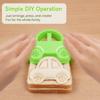 3PCS Lightweight Car Sandwich Cutter PP Sandwich Press Maker Sandwich Cutter Sealer  Making