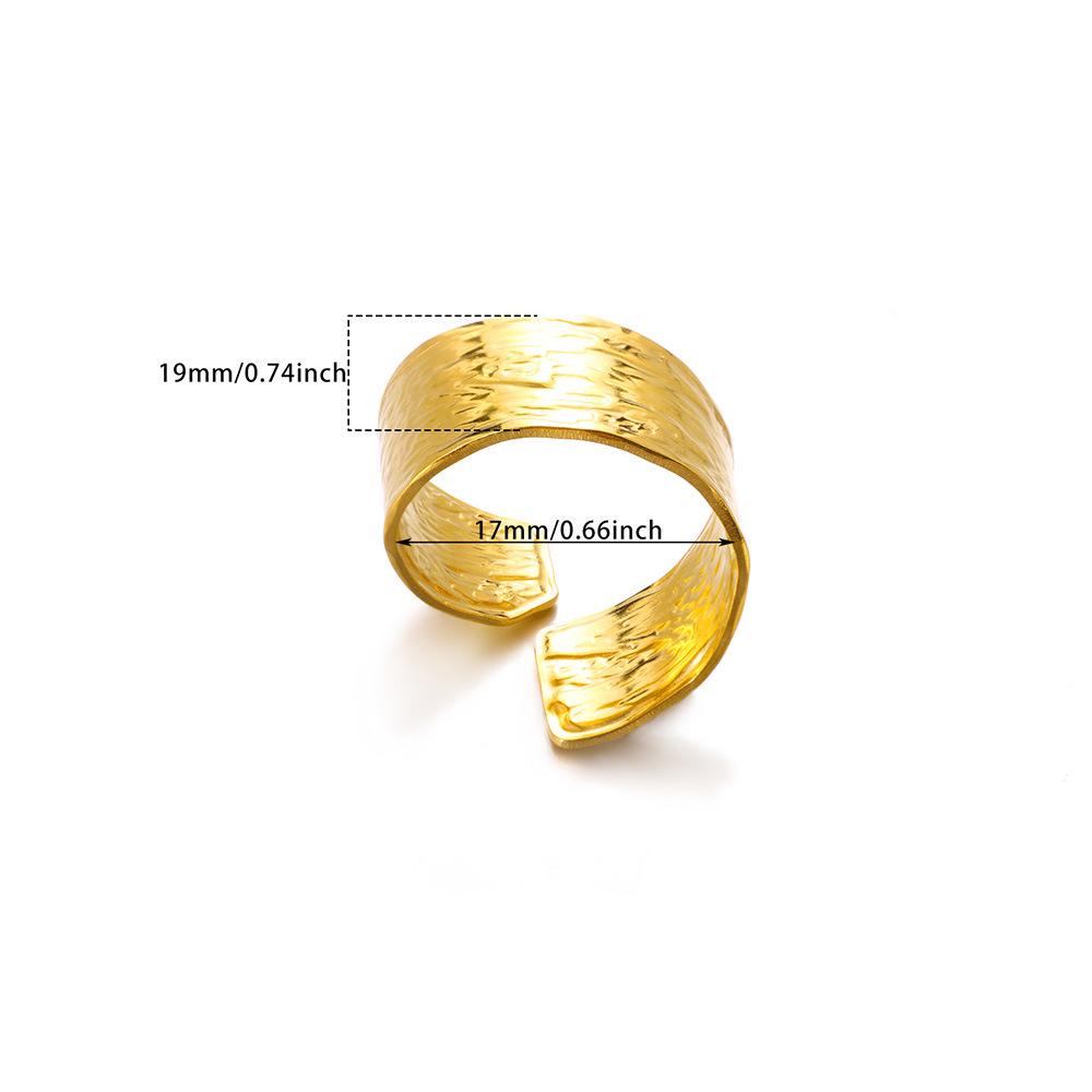 18K Gold-Plated Minimalist Open Ring for Women - European & American Fashion