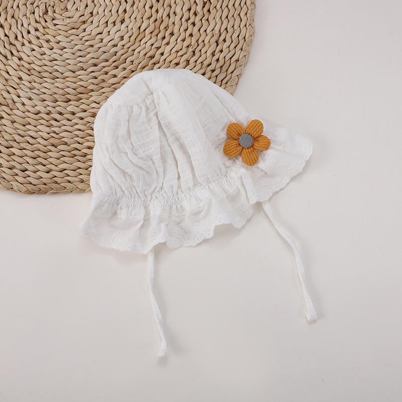 Baby Girl Sun Hat With Butterfly Bow Cotton Sunshade For Spring And Summer