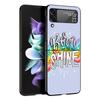 Gay Lesbian Rainbow Pride Hard PC Phone Case For Samsung Galaxy Z Flip 7 6 5 4 Black Cover For Galaxy Z Flip 3 Foldable Shell