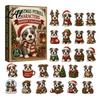 Interactive Holiday Game Animal Advent Calendar 2026 2D Christmas Countdown Box with Collectable Ornament Acrylic Dog Pendants Festive Tree Hanging