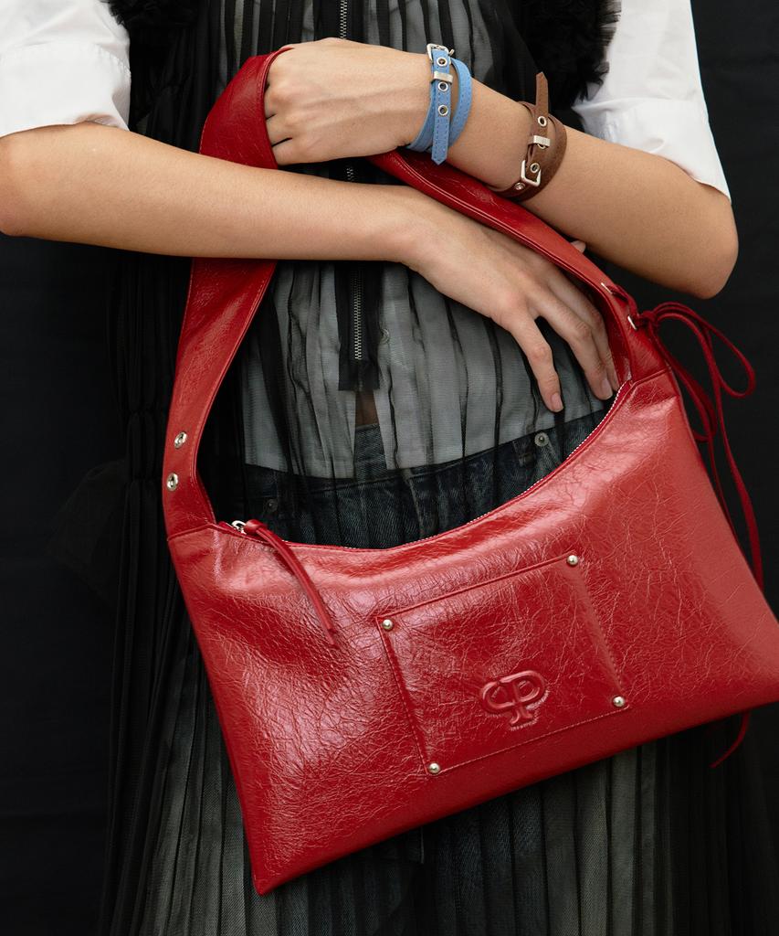 Christine Project Eyelet Flat Shoulder Bag(Ketchup)