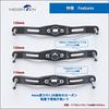 HEIGHTEN 130/120/110mm Reel Handle (No Knob) 4mm Thick 1.5K Carbon Fiber Charcoal Cloth for Shimano, Daiwa, and Abu Baitcasting Reels (130mm, Gunmetal