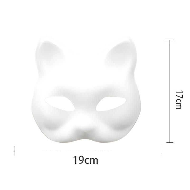 29Pcs Mask Set Blank Mask Half Face Hand Drawn Animal Cat Fox Mask Diy Handmade Graffiti Half Face Mask Party Christmas Gifts