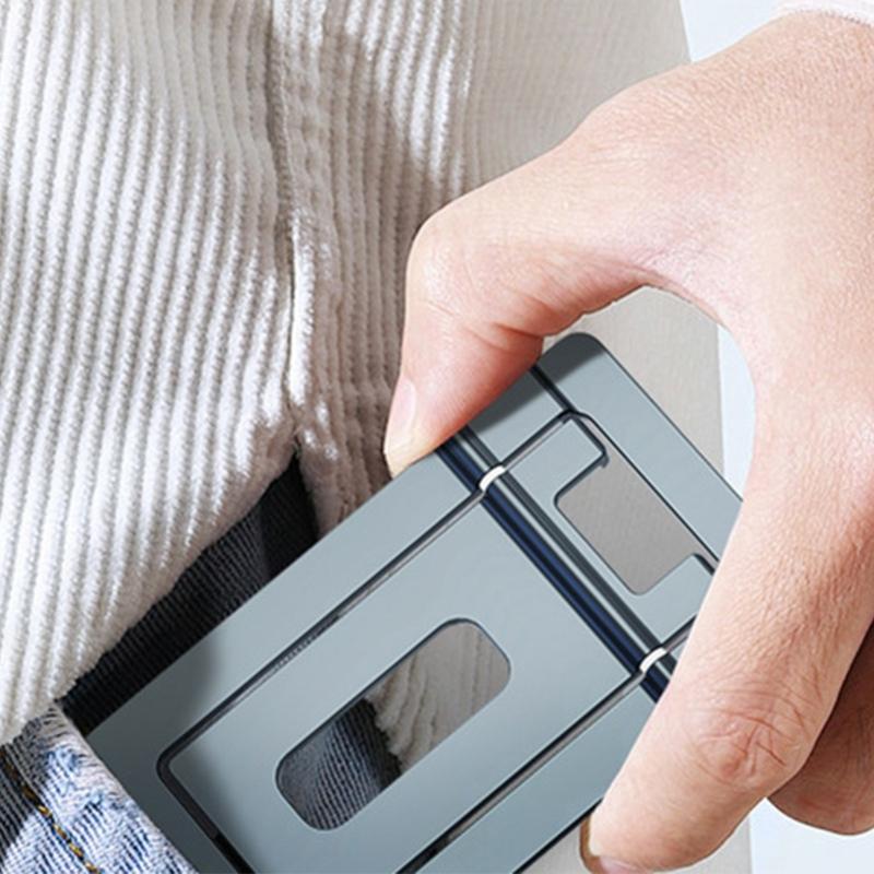 Foldable Metal Phone Holder easy carry Designs Adjustable Aluminum Stand for Easy Pocket Storage & Hands Frees Viewing