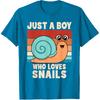 Just A Boy Who Loves Snails Funny Snail Boys Kids T-Shirt