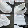 Platform McQueen spring and autumn new leather heightening short casual board shoes