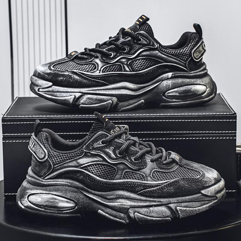 Sneakers men's 2025 autumn classic retro dad shoes platform mesh running shoes student casual shoes trendy shoes