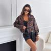Autumn And Winter Thin Versatile Long-Sleeved Short Leopard Print Blazer For Women