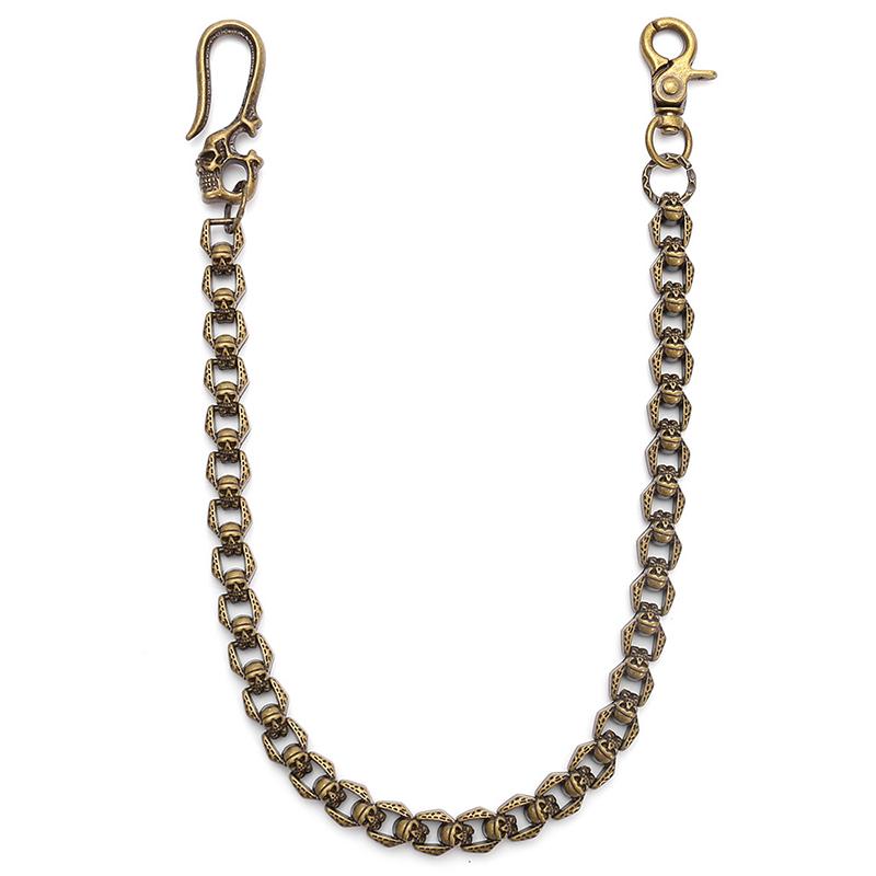Vintage Punk Gothic Metal Skull Chain For Men Fashion Accessory Waist And Pants Chain Stylish Gothic Punk Jewelry