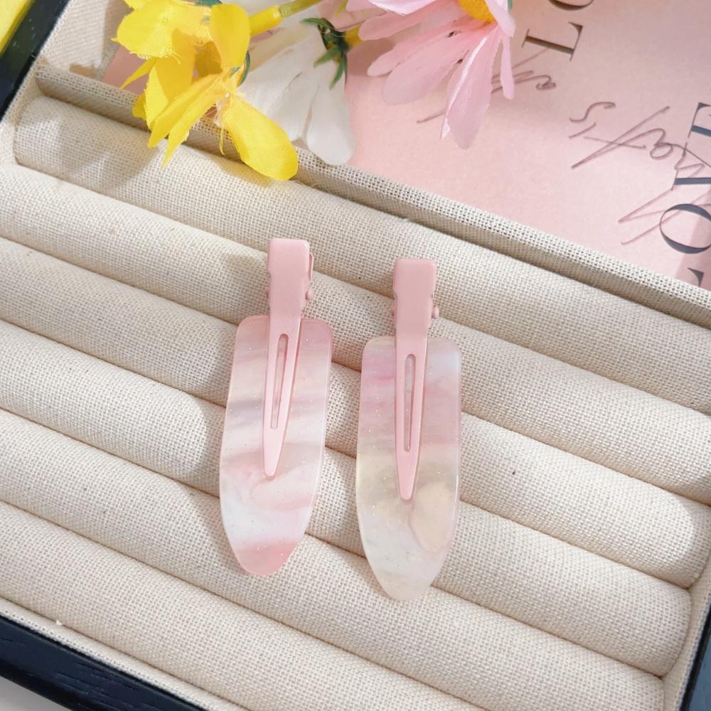 2pcs/set No Bend Hair Clips for Women Girls Acrylic Hair Styling No Crease Curl Small Pin Bang Seamless Barrettes Accessories