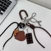 Ins Style Chocolate Bow Keychain Y2K Vintage Tassel Keyring Exquisite Creative Bag Pezndant Backpack Charms Girl Gifts