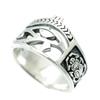 [Silver One] Sterling Silver 925 Eye of Horus Ring for Men, Size 7 (Size 17)