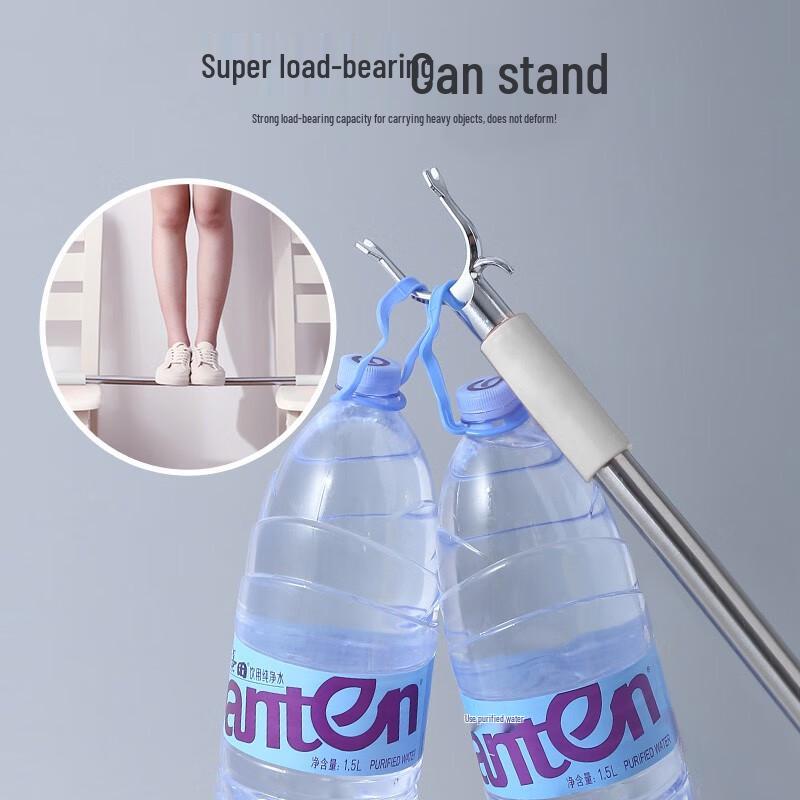 Retractable Stainless Steel Clothes Drying Pole with Alloy Fork