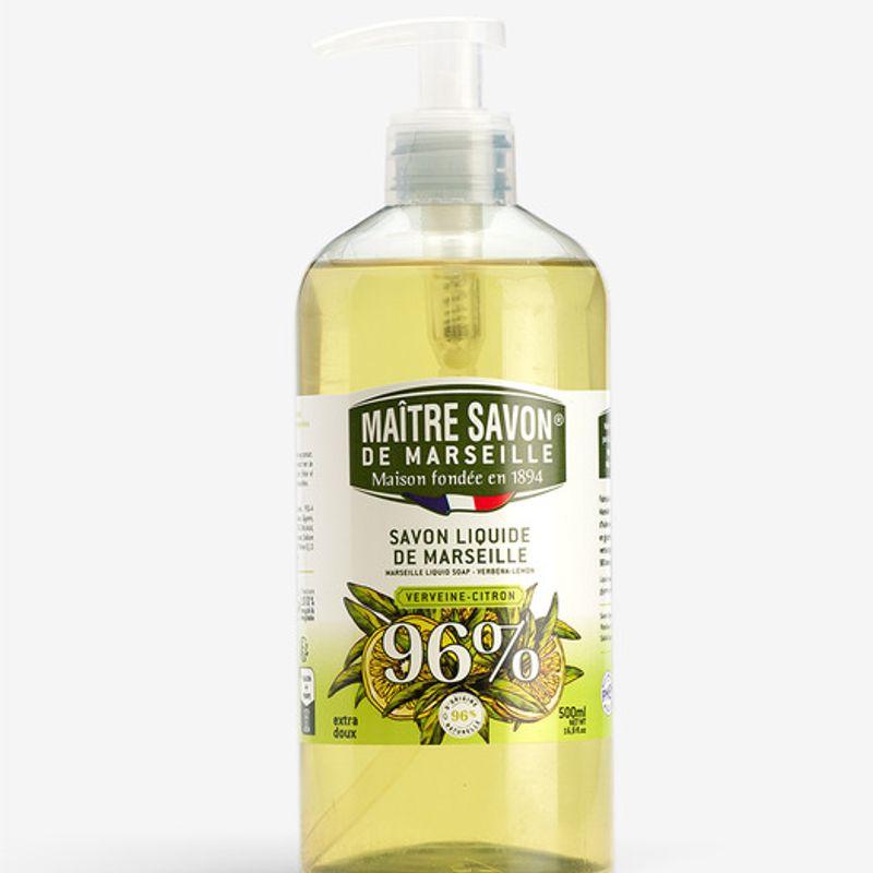 Mattersabong Large Capacity Olive Face Wash, Mildly Alkaline Marseille Liquid Soap Foam Cleansing, Citrus Verbena Scent, 500ml