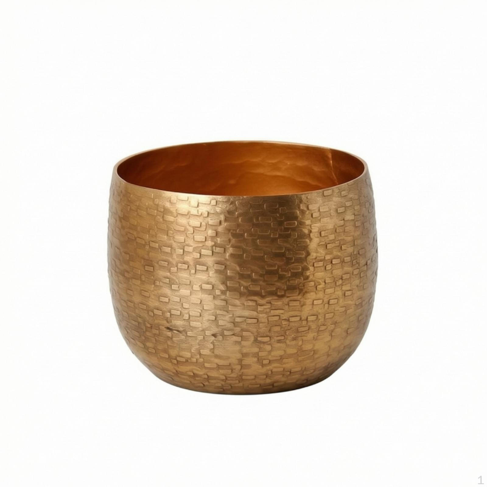 Metal Flower Pot with Handles Textured