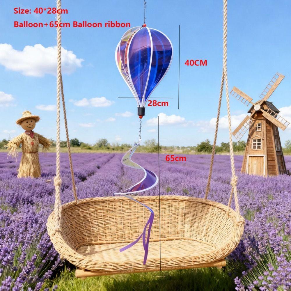 40cm Balloon Hot Air Balloon Spinner Plastic Rotating Sequins Pinwheels