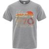 Plus Size Summer For Man Tshirt Vintage 1970 Limited Edition Mountain Sunset Short Sleeve Workout ONeck Top Tees