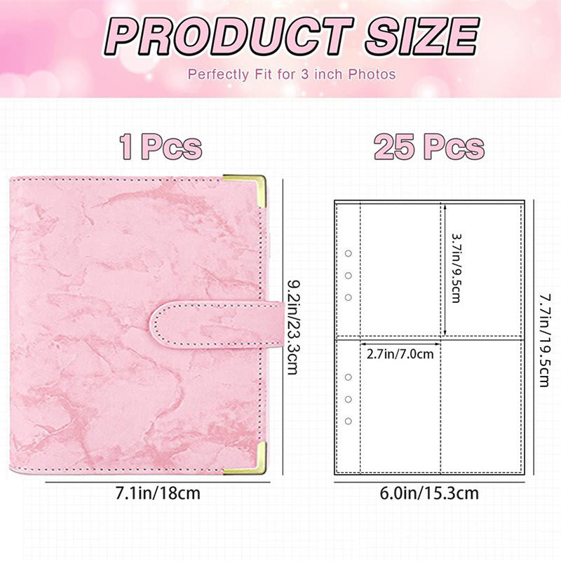 A5 Refillable 6 Ring Faux Leather Budget Binder,Notebook Binder Cover for A5 Filler Paper,Loose Leaf Personal Planner Binder