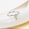 Banyan Tree S925 Silver Snowflake Elk Bell Ring: Festive Winter Gift, Adjustable for Women