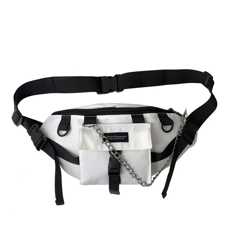 Large Capacity Multifunction Punk Hip Hop Fanny Pack Men Women Techwear Style Outdoor Casual Motorcycle Shoulder Chest Bag