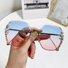 New Borderless Metal Sunglasses Women Luxury Brand Diamond UV400 Sun Glasses Gafas De Sol Fashion Eyewear