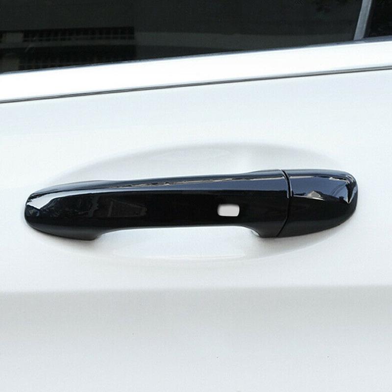 5Pcs Car Exterior Black Door Handle Cover Trim Frame Fit For Mercedes Benz C E GLC Class W205 X253 W213 2016 2017 2018 2019 LHD