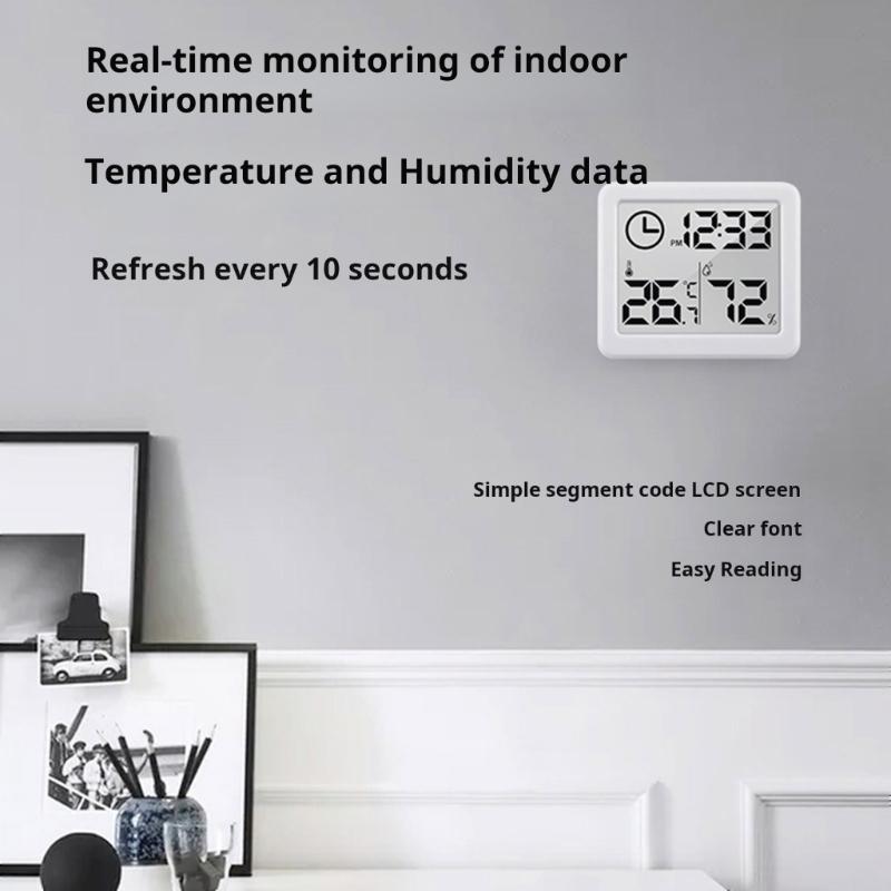Temperature Humidity Meter Clock Temperature Format And Celsius For Home Office