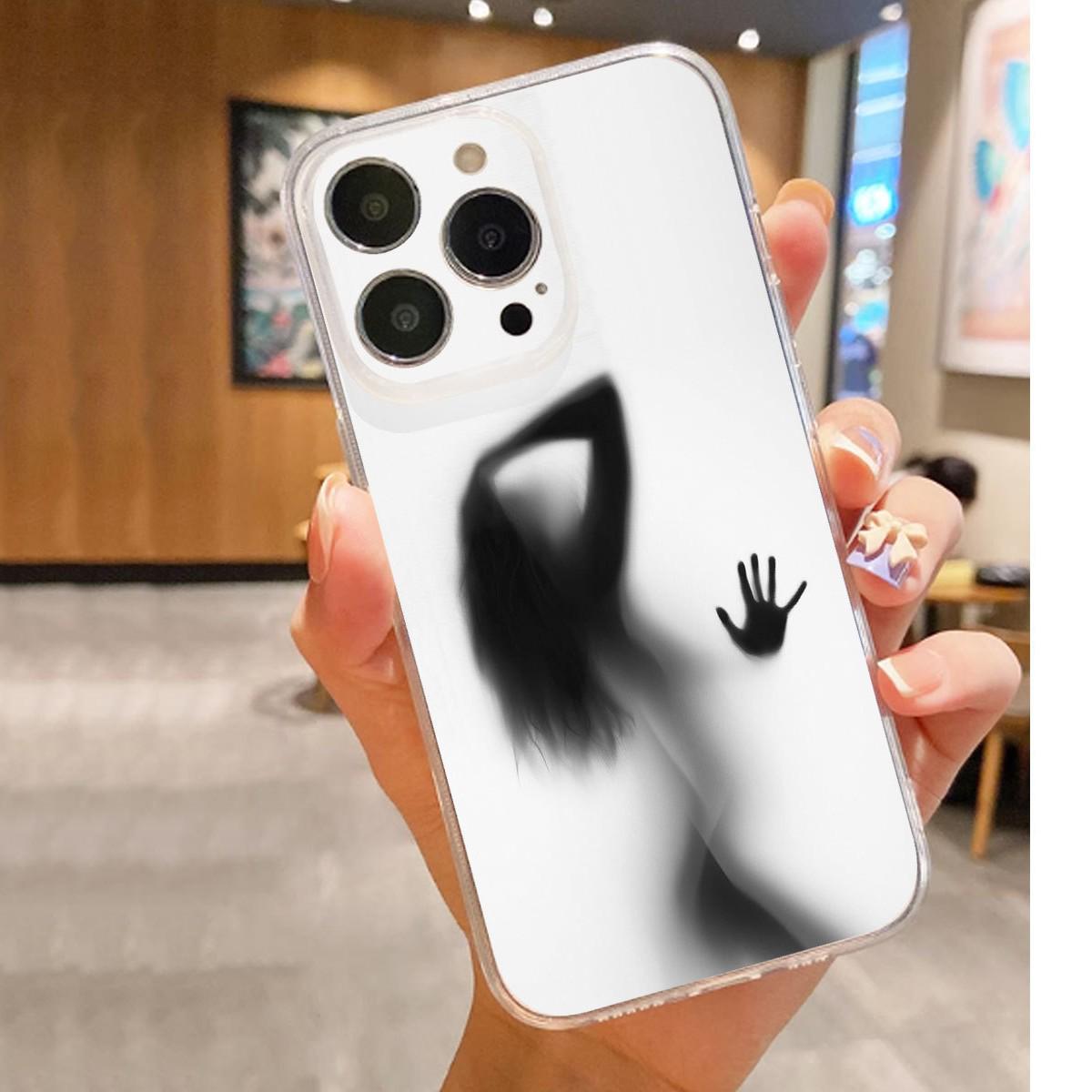 

Прозрачный противоударный чехол Shadow Woman для iPhone 14 и 15-17 Pro Max Galaxy A71 5G прозрачный