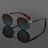 Retro Metal Frame Color-Changing Sunglasses - Stylish Unisex Sun Protection