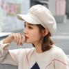 Solid Color Baker Cap Adjustable Strap Octagonal Cap Vintage Newsboy Cap  Autumn Winter
