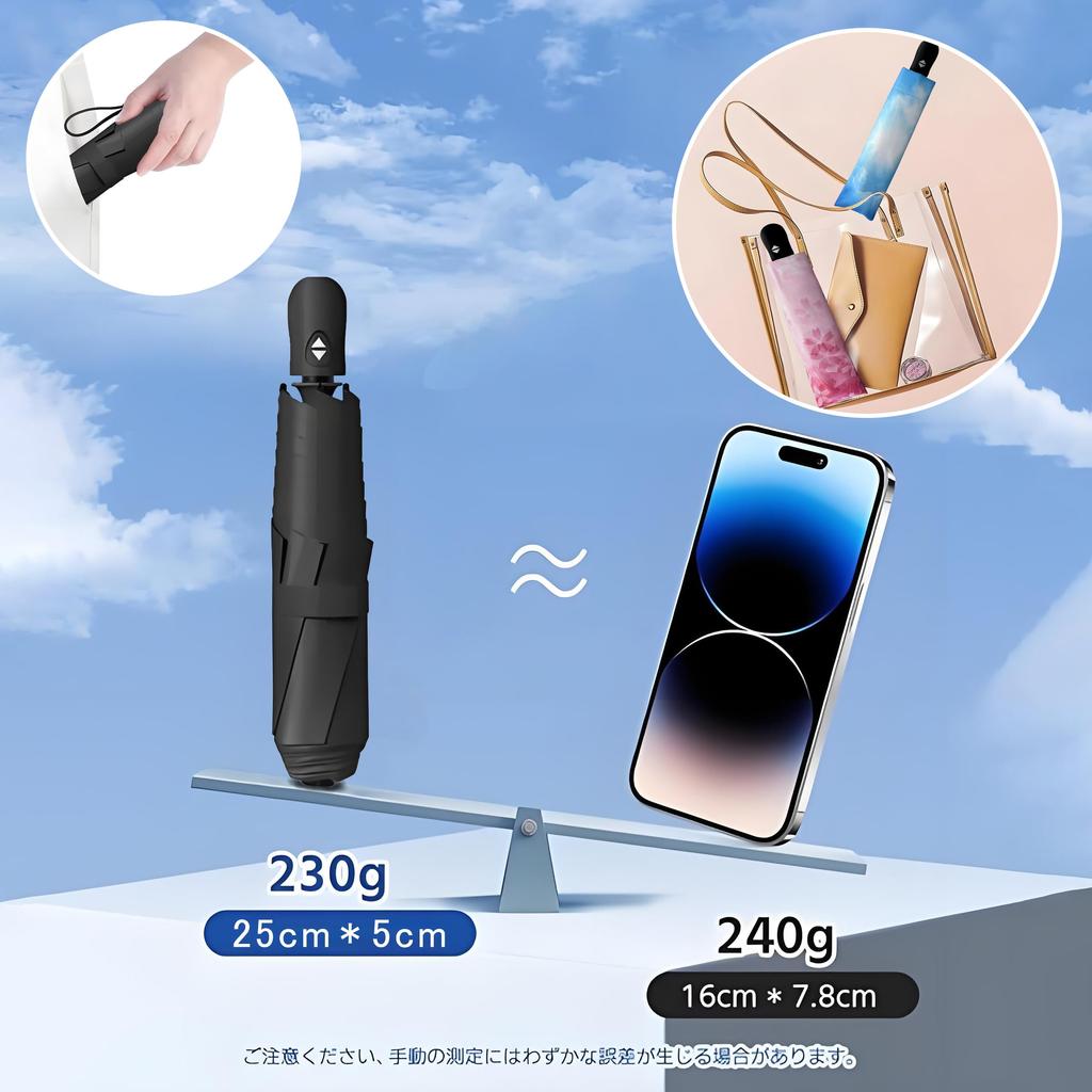 This Foldable Umbrella Features a Black Exterior and a Unique Interior It Can Be Used As Both a Sun Umbrella and a Rain It Features a 50cm Main a 91cm